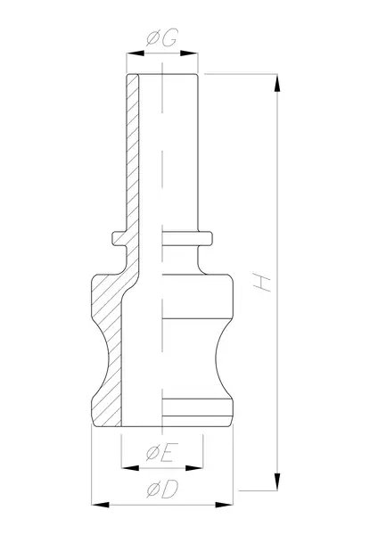 Adaptor with Smooth Hose Shank